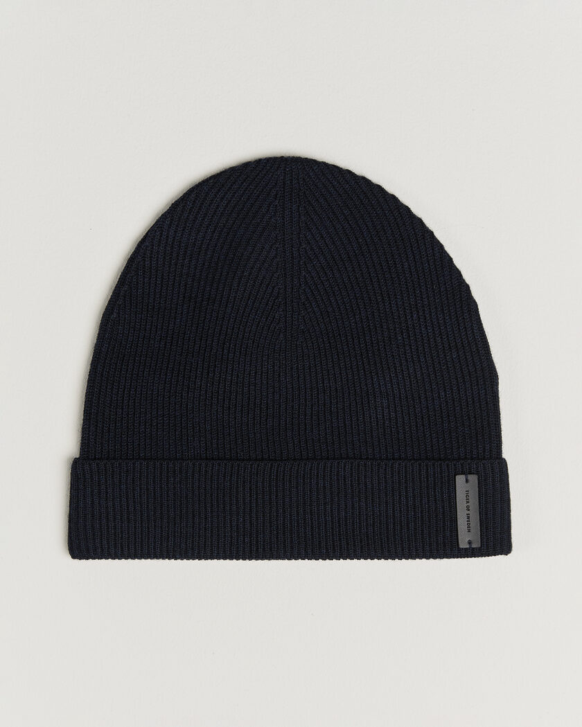  Tiger of Sweden Caldu Wool Beanie Light Ink – Blå
