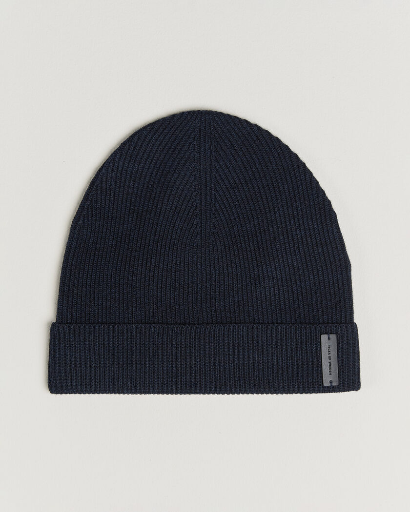 Tiger of Sweden Caldu Wool Beanie Light Ink – Blå