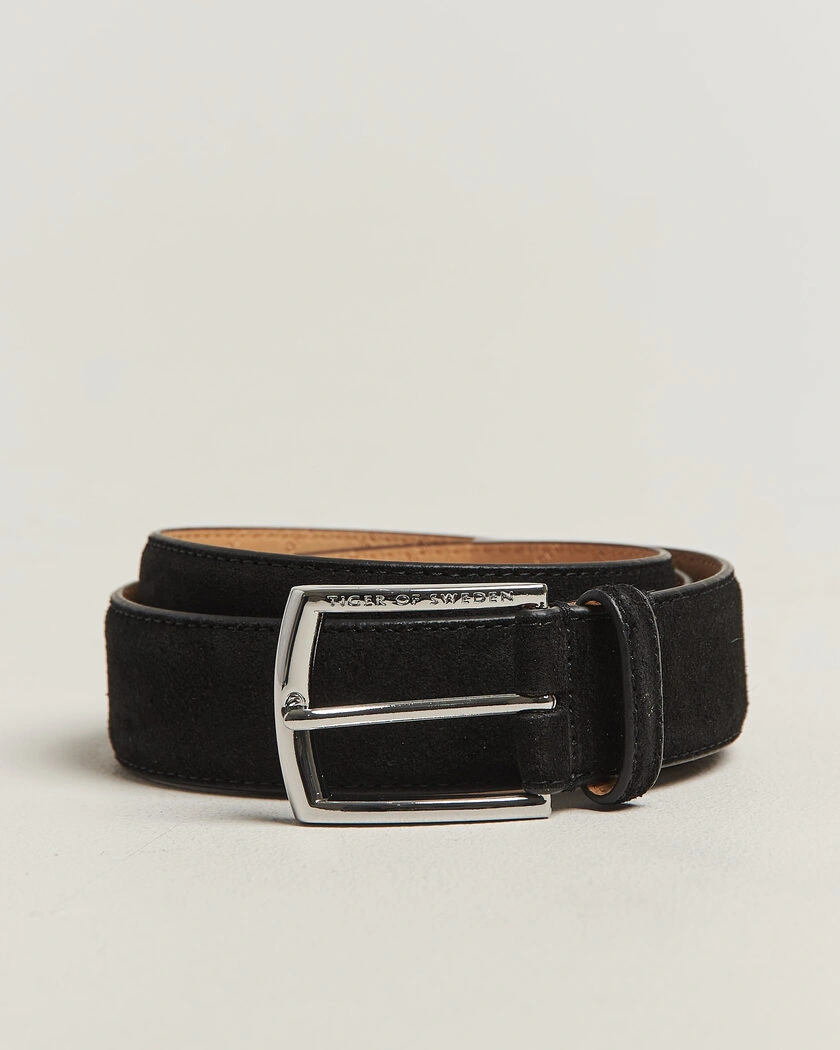 Tiger of Sweden Bergstroms Suede Belt Black – Svart