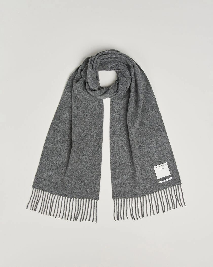 Tiger of Sweden Sylan Wool Scarf Charcoal – Grå
