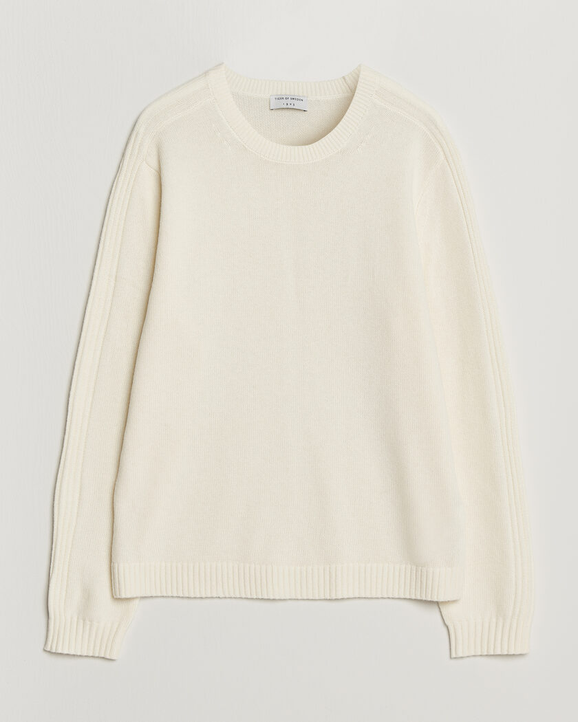 Tiger of Sweden Wilfred Wool/Cashmere Sweater Porcelain Cream – Hvit