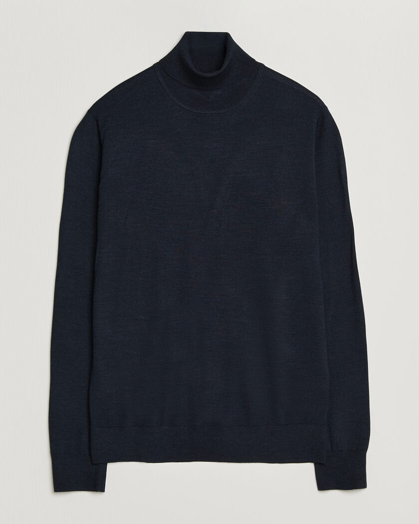 Tiger of Sweden Nevile Extra Fine Merino Polo Light Ink – Blå