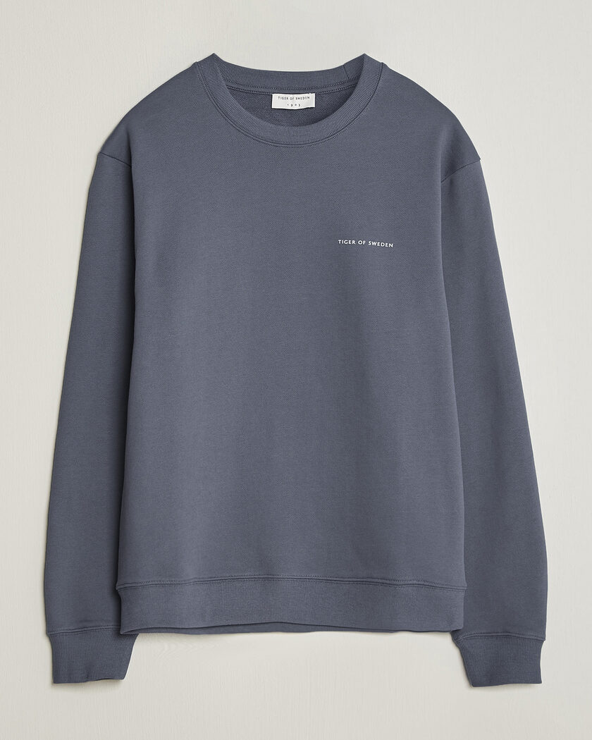 Tiger of Sweden Emerson Crew Neck Sweatshirt Iron Haze – Blå