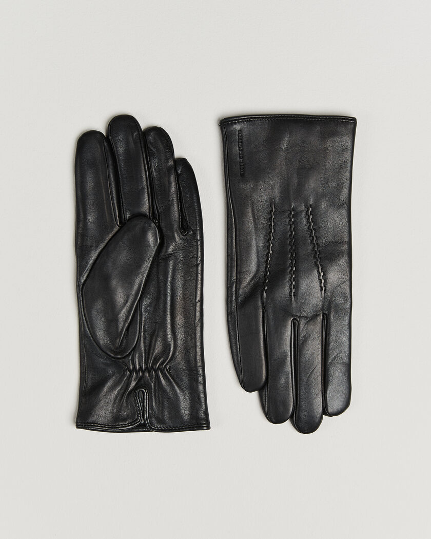 Tiger of Sweden Garvin Leather Gloves Black – Svart