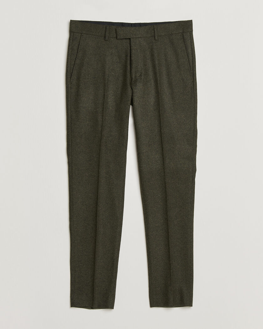 Tiger of Sweden Tenuta Wool Flannel Suit Trousers Muted Canopy – Grønn