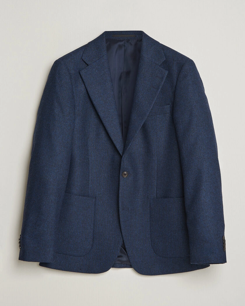 Tiger of Sweden Easer Wool Pepita Blazer Sea – Blå
