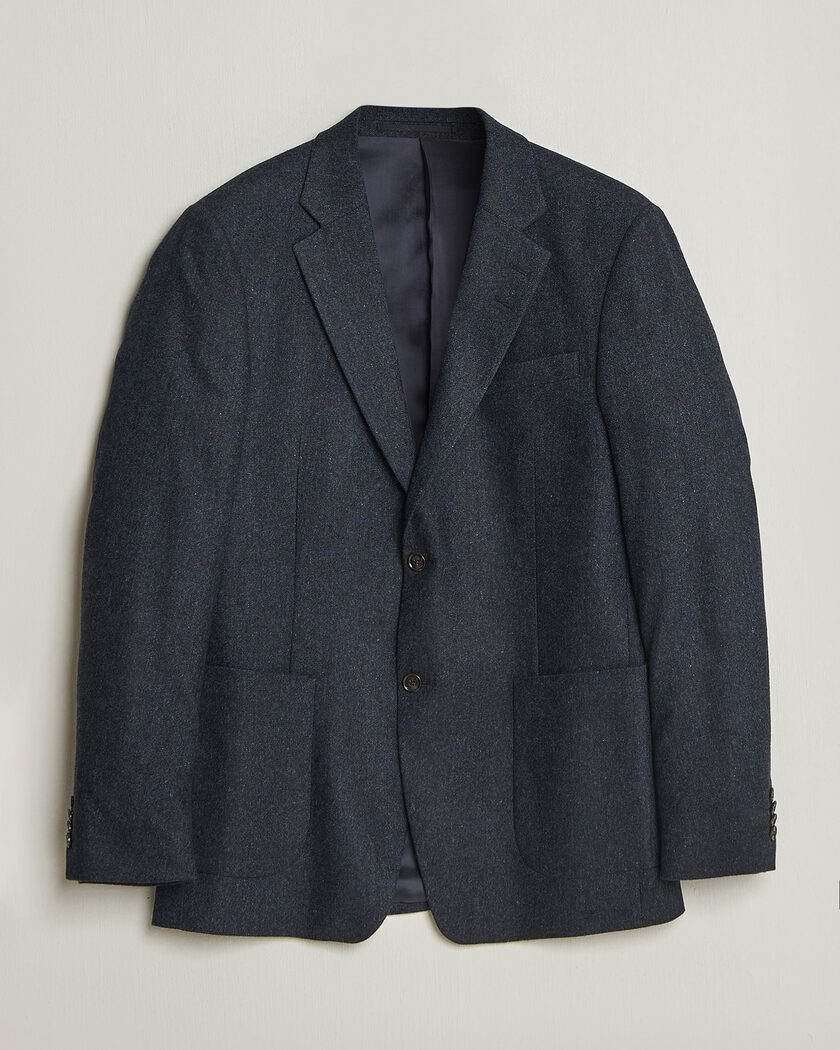 Tiger of Sweden Justin Wool Flannel Suit Blazer Midnight Blue – Blå