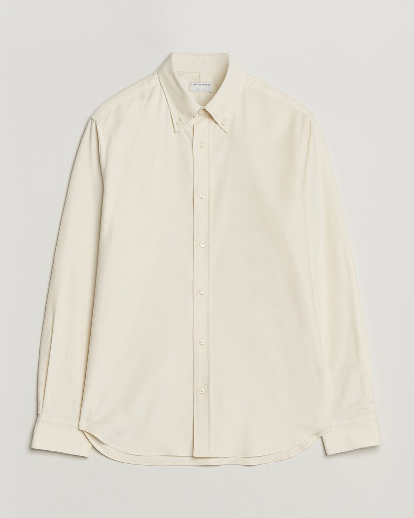 Tiger of Sweden Bjorn Corduroy Shirt Cream White – Hvit