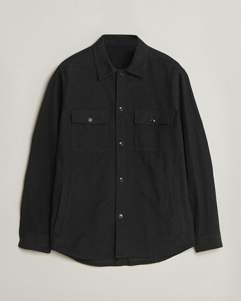 Tiger of Sweden Bishop Cotton Overshirt Black – Svart