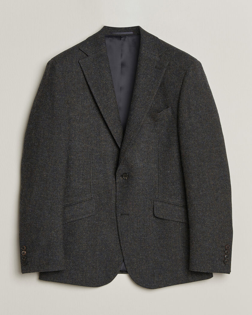 Walker Slater Edward Shetland Wool Donegal Blazer Navy – Blå