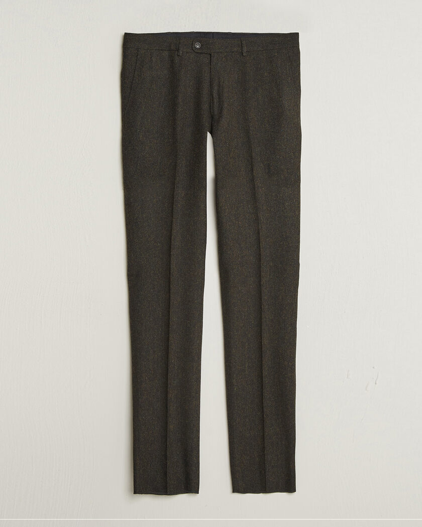 Walker Slater Edward Shetland Wool Donegal Trousers Brown – Brun