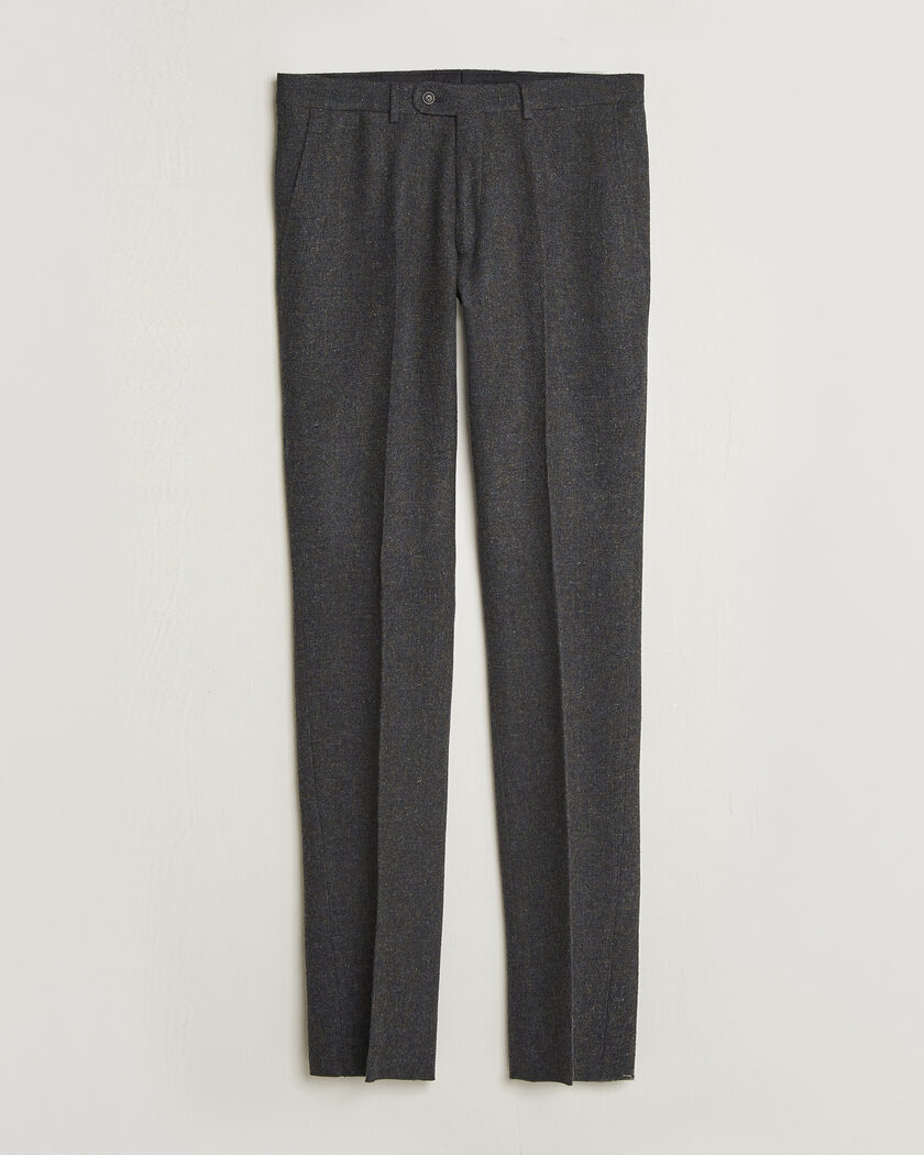 Walker Slater Edward Shetland Wool Donegal Trousers Navy – Blå