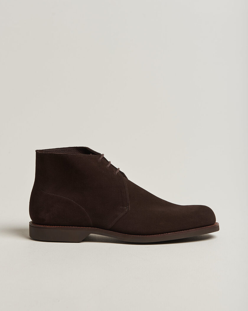 Crockett & Jones Unlined Chukka 4 Boot Dark Brown Suede - Brun - Chukka boots - Størrelse: EU41