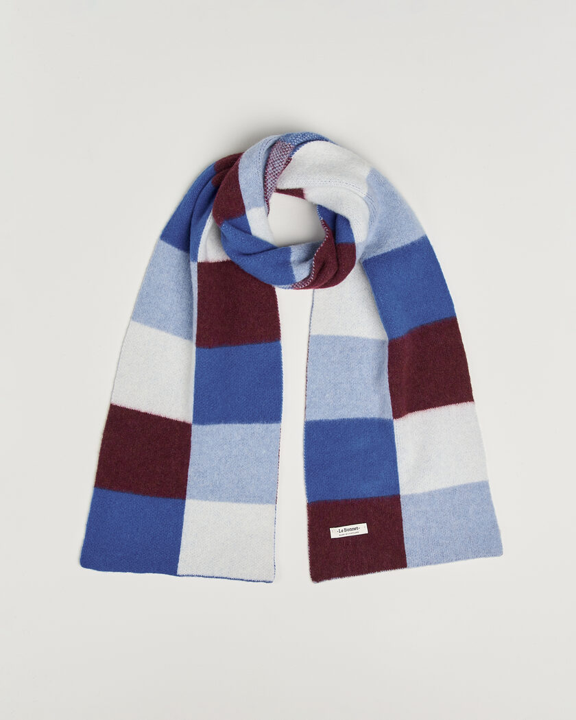 Le Bonnet Lambswool Scarf Ice – Blå