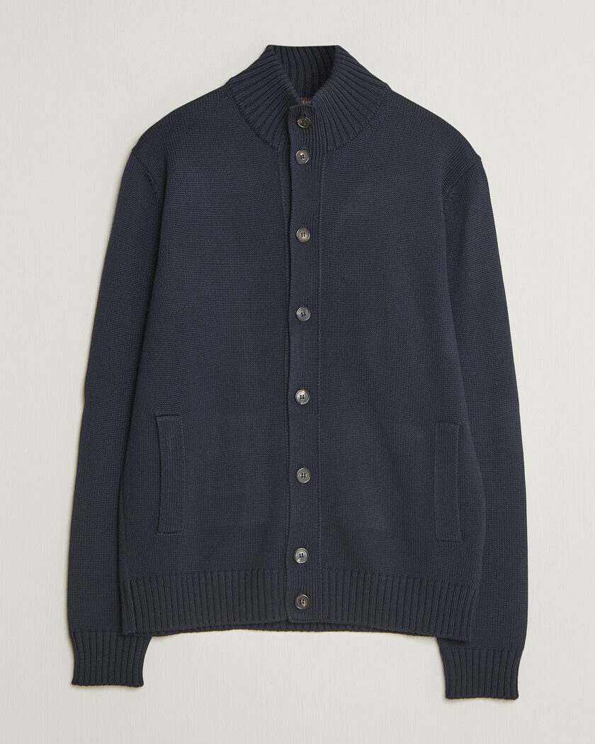 Zanone Virgin Merino Wool Chioto Navy – Blå