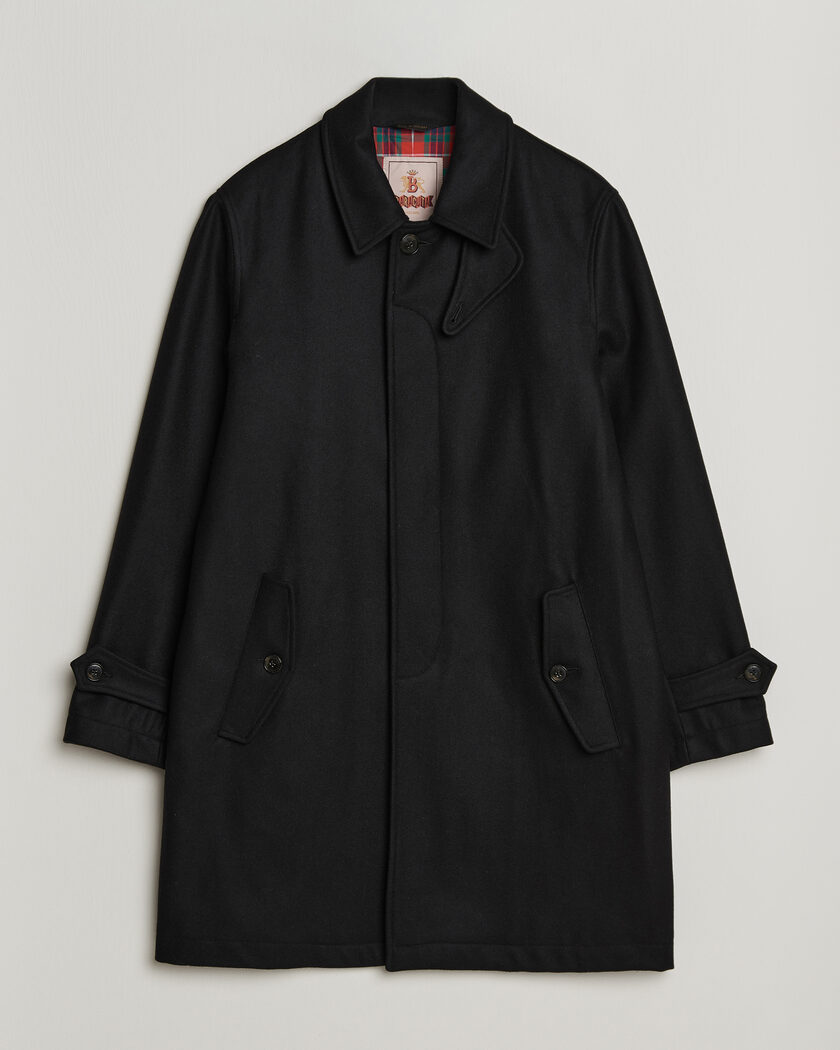 Baracuta G10 Melton Wool Coat Black – Svart