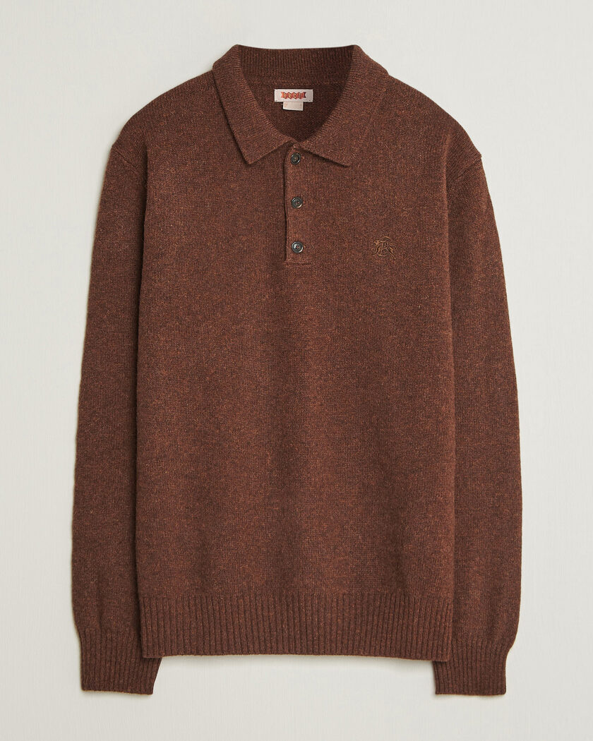 Baracuta Shetland Polo Slate Black – Brun