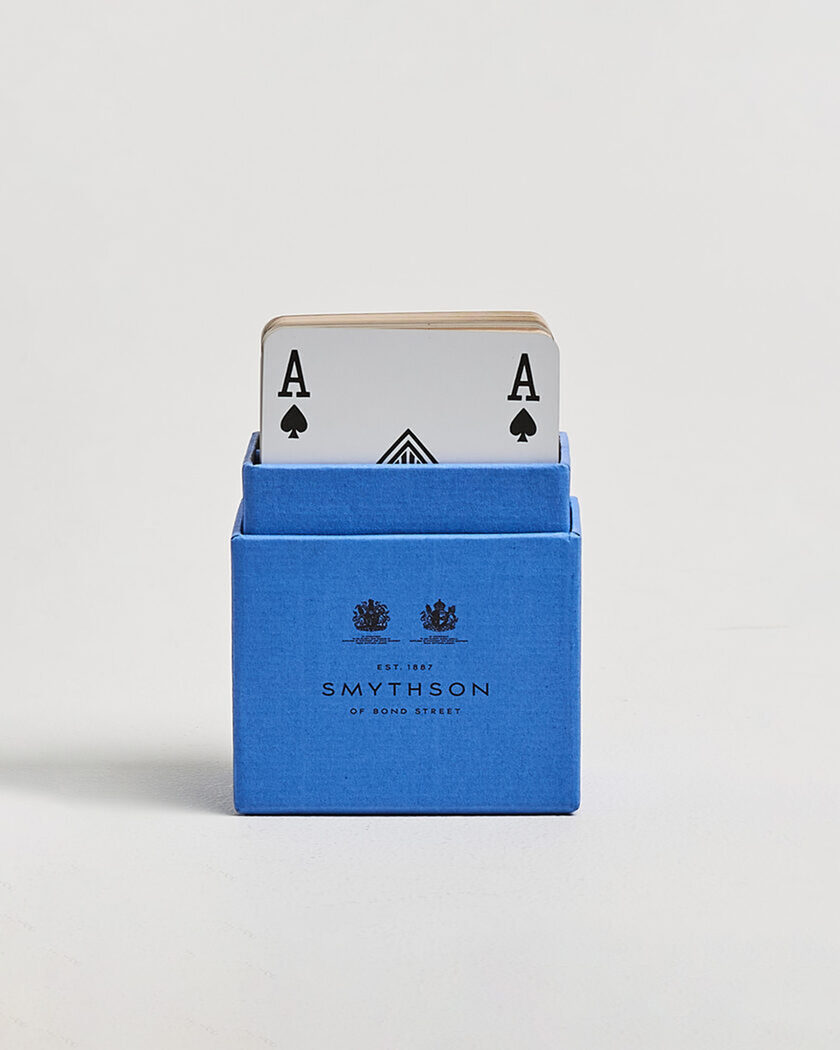 Smythson Playing Card Nile Blue – Blå