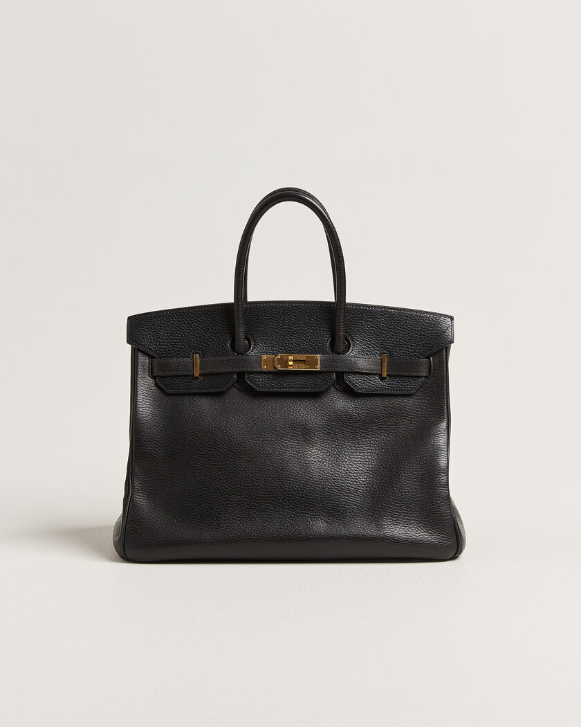 Hermès Pre-Owned Birkin 35 Retourné Ardennes Leather Black – Svart