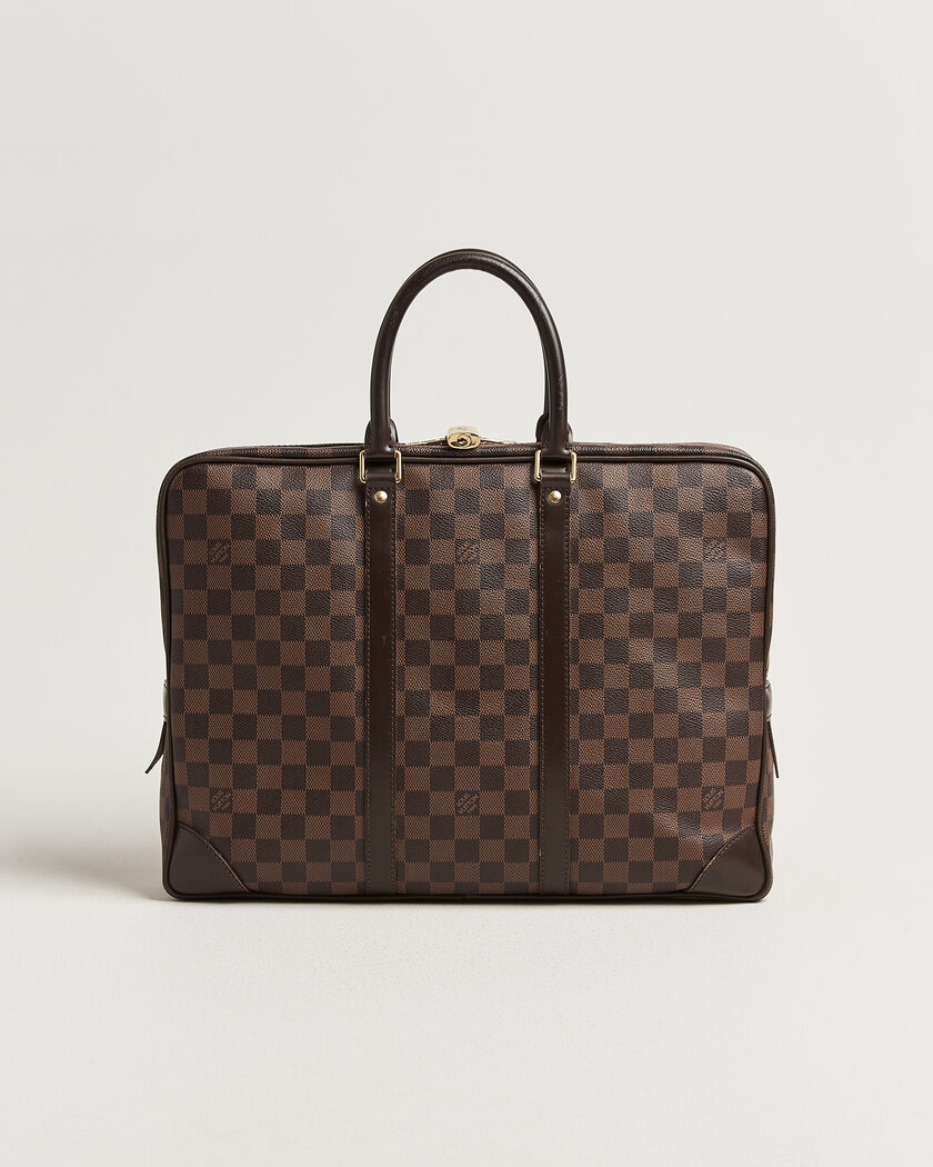 Louis Vuitton Pre-Owned Porte Documents Voyage Damier Ebene – Brun