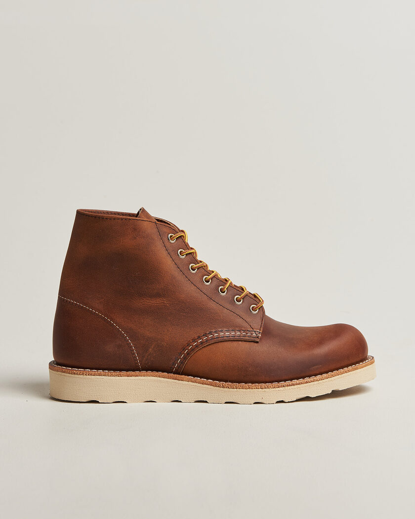 Red Wing Shoes Round Toe Boot Copper Rough/Though Leather – Brun