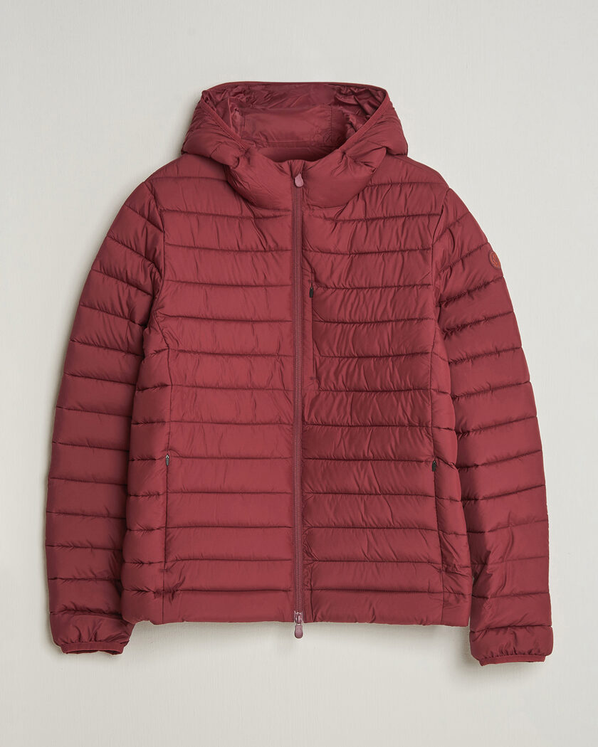 Save The Duck Juncus Matt Lightweight Hood Jacket Wine Red – Rød