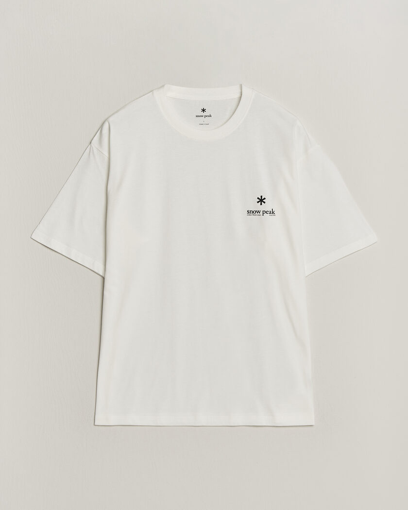 Snow Peak Soft Cotton Relaxed Logo T-Shirt Off White – Hvit