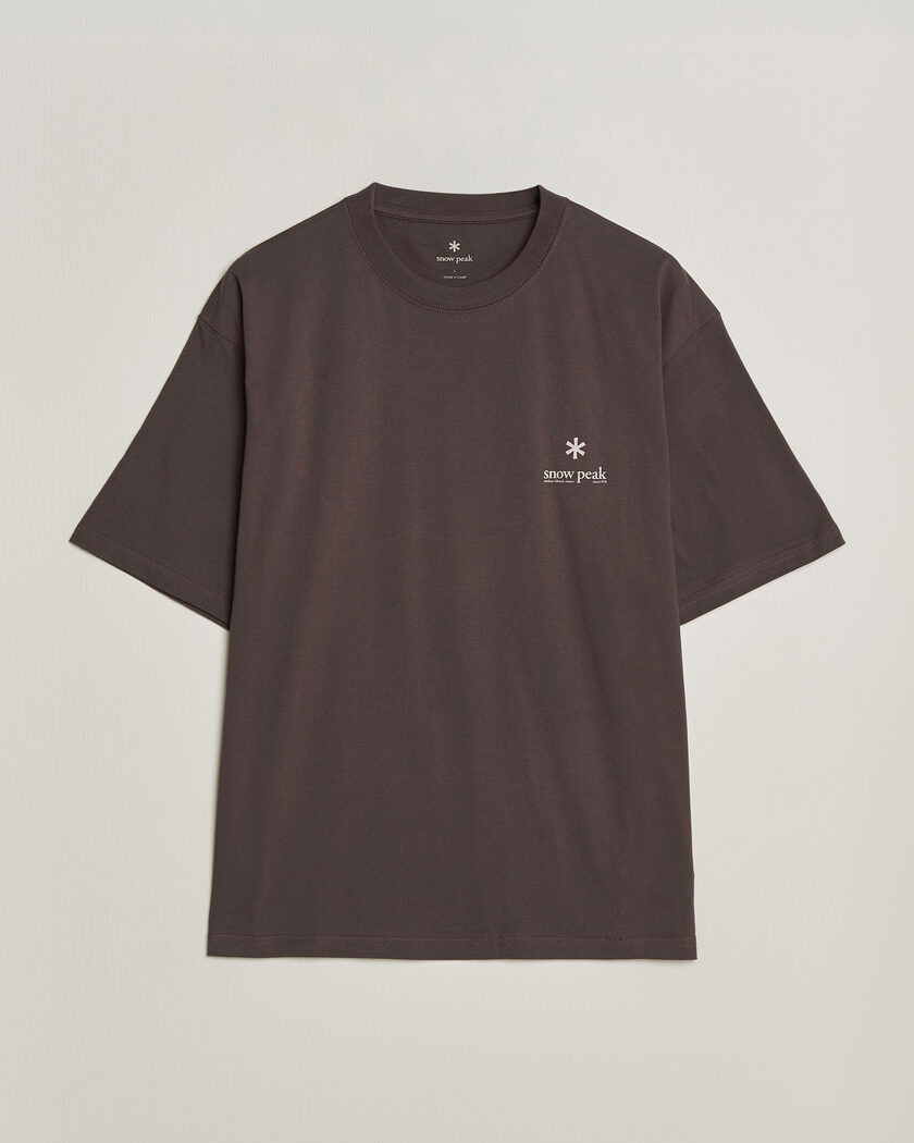 Snow Peak Soft Cotton Relaxed Logo T-Shirt Brown – Brun