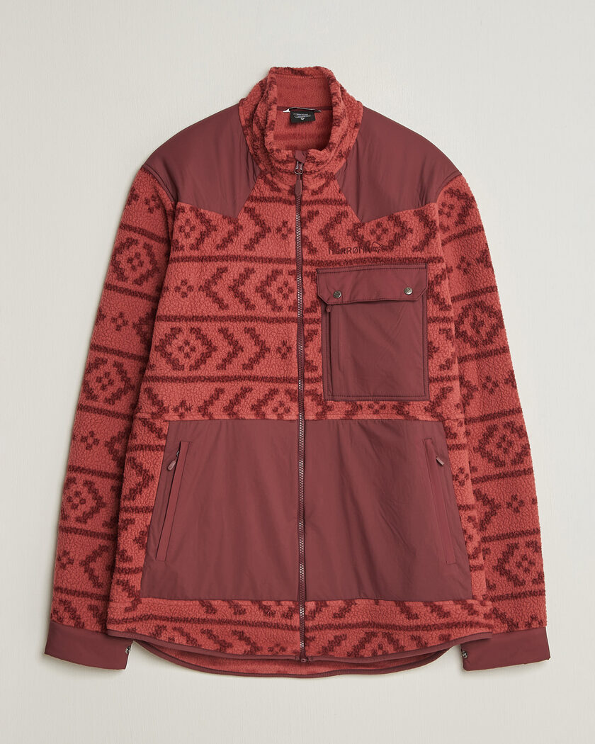 Norrøna Tamok Warm3 Fleece Jacket Cowhide – Rød