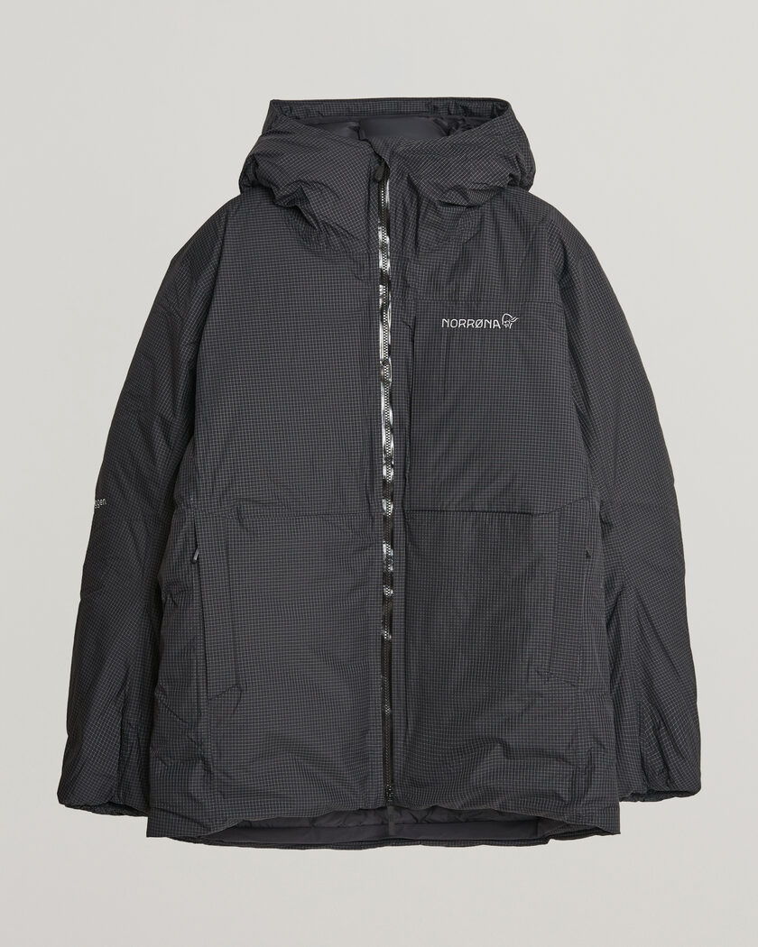 Norrøna Trollveggen dri2 Down 800 Zip Hood Caviar Black – Svart