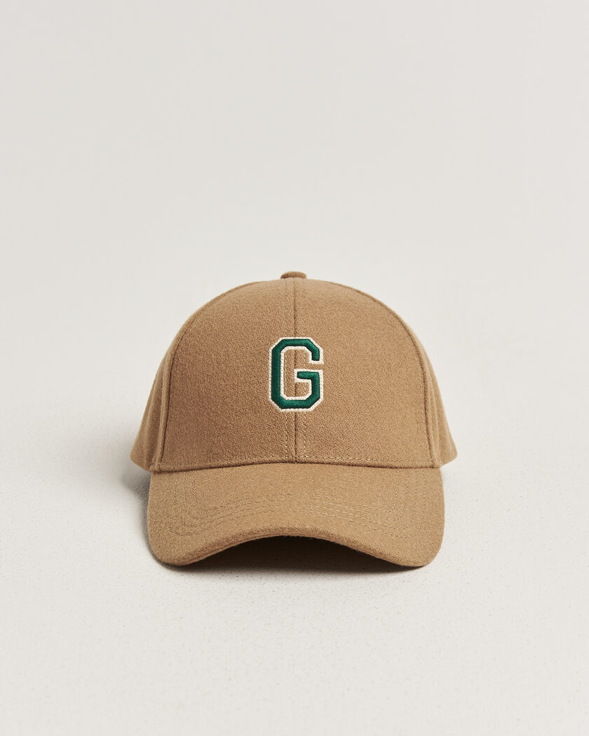 Gant G Badge Wool Melton Cap Autumn Yellow – Brun