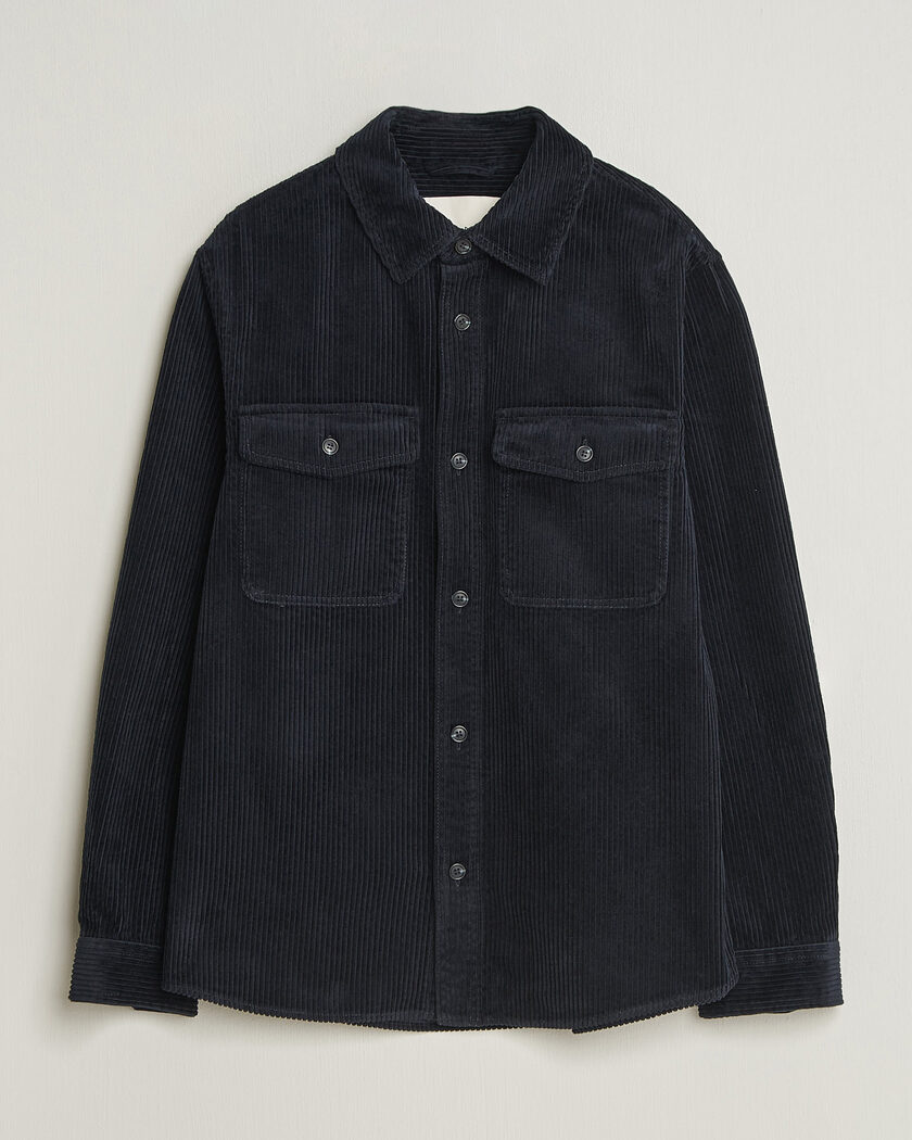  Gant Regular Fit Corduroy Overshirt Evening Blue – Blå