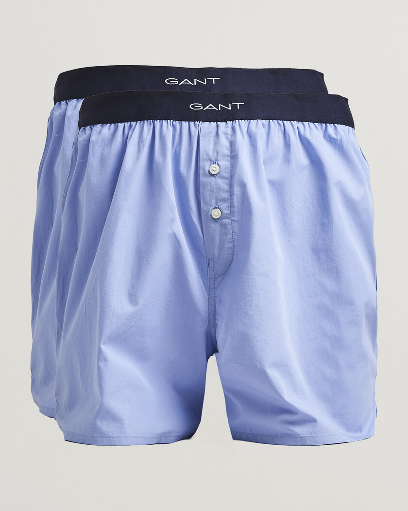 Gant 2-Pack Woven Boxer Shorts Light Blue – Blå