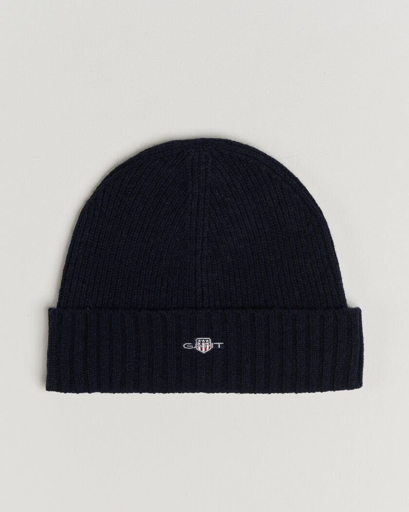 Gant Wool Beanie Marine – Blå