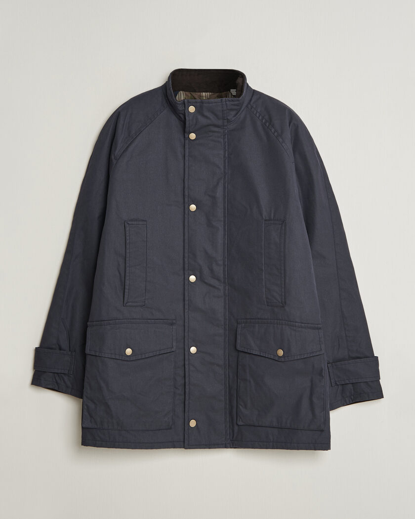 Gant Waxed Double Decker Jacket Evening Blue – Blå