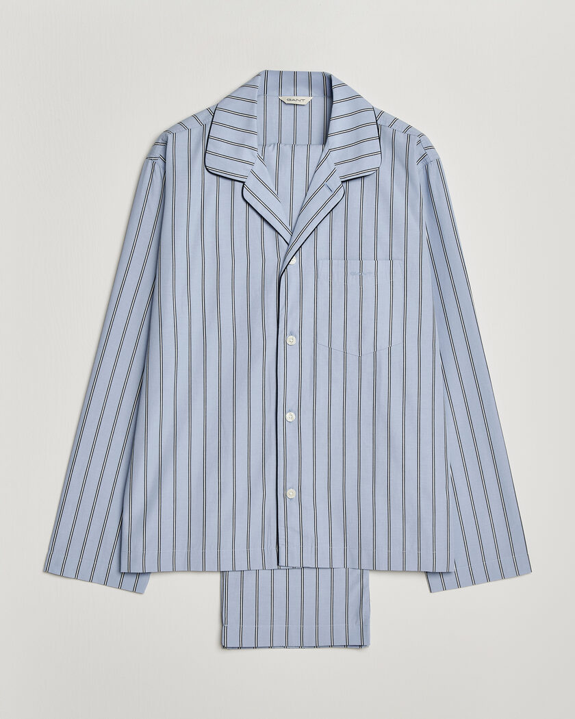 Gant Poplin Striped Pyjama Set Light Blue – Blå