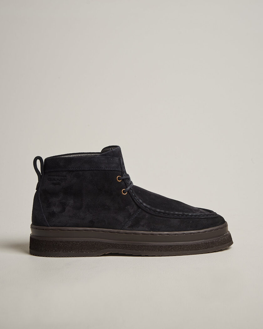 Gant Blistown Shearling Suede Moc Toe Boot Marine – Blå