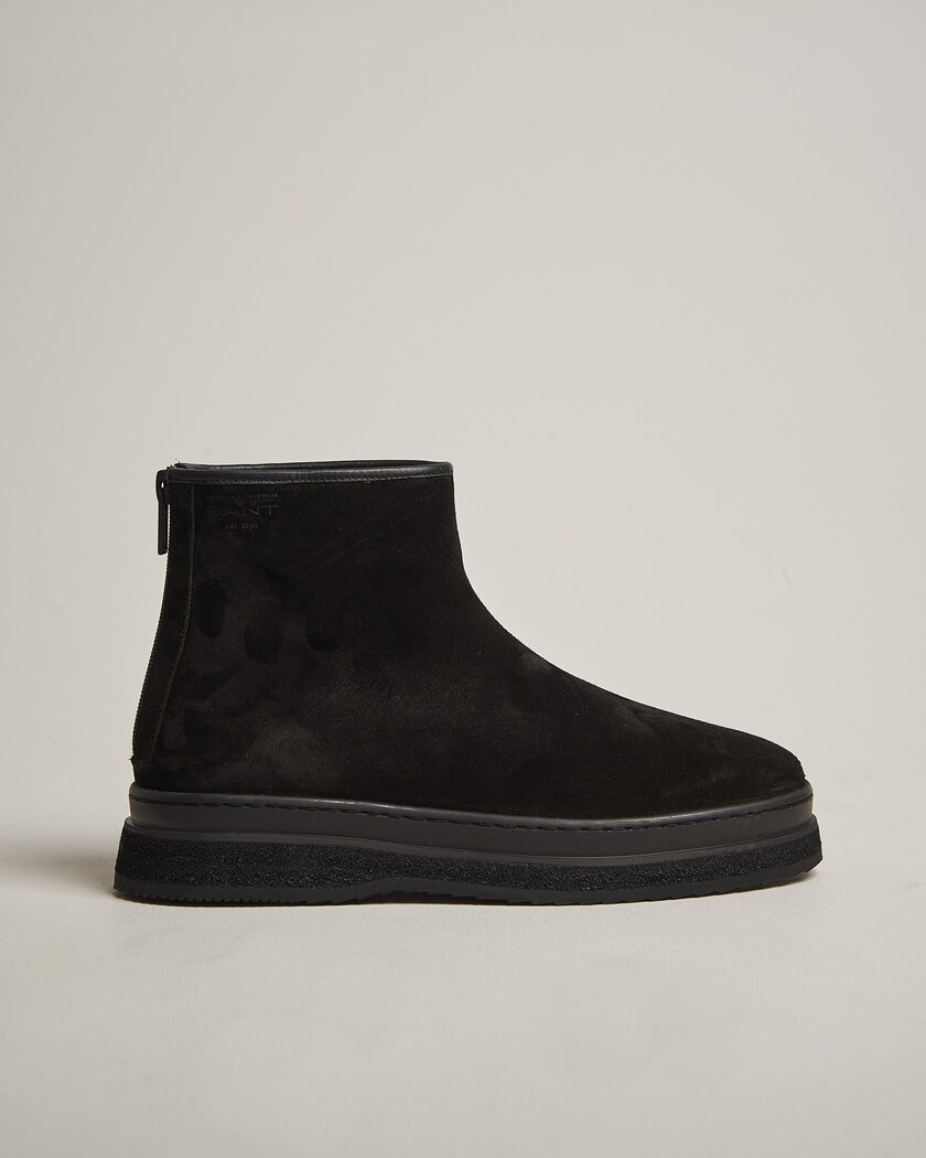 Gant Blistown Shearling Suede Curling Boot Black – Svart