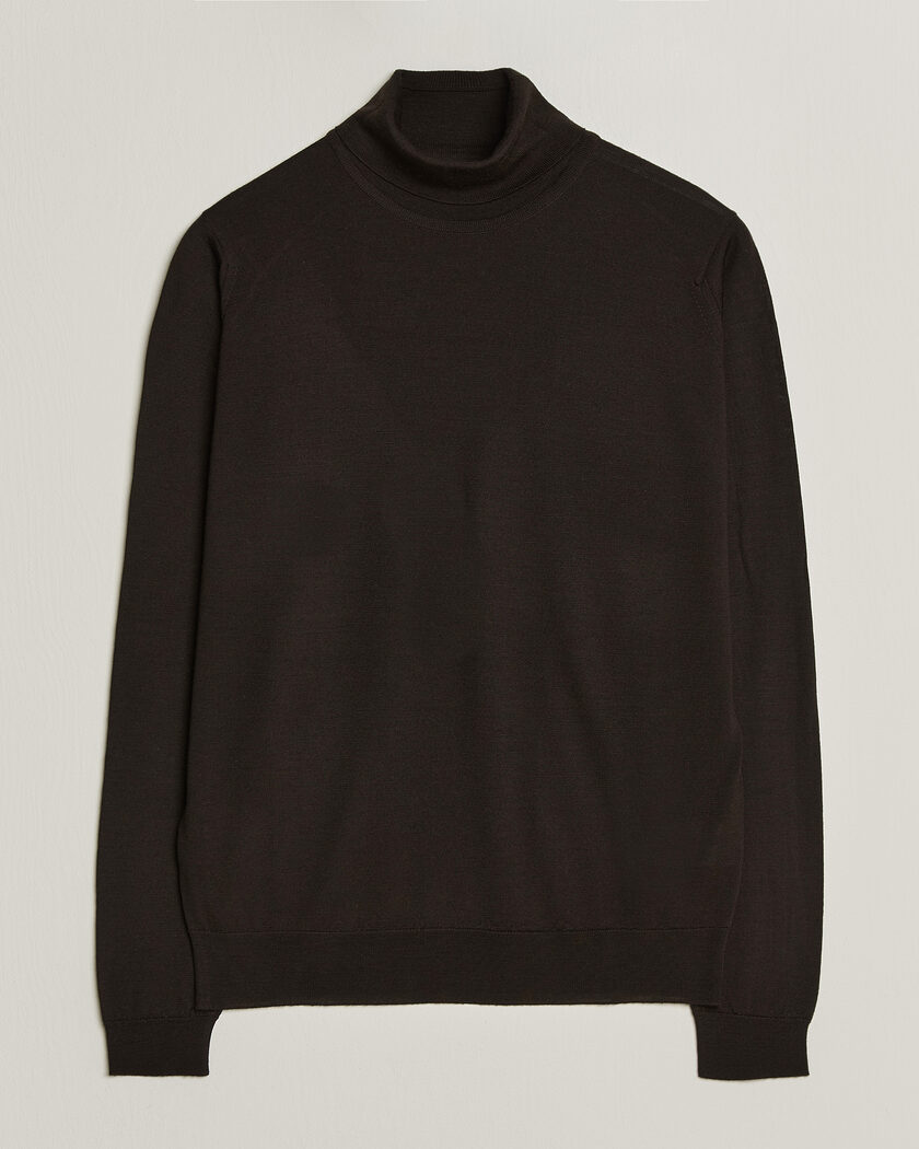 John Smedley Cherwell Extra Fine Merino Rollneck Faulkner Brown – Brun