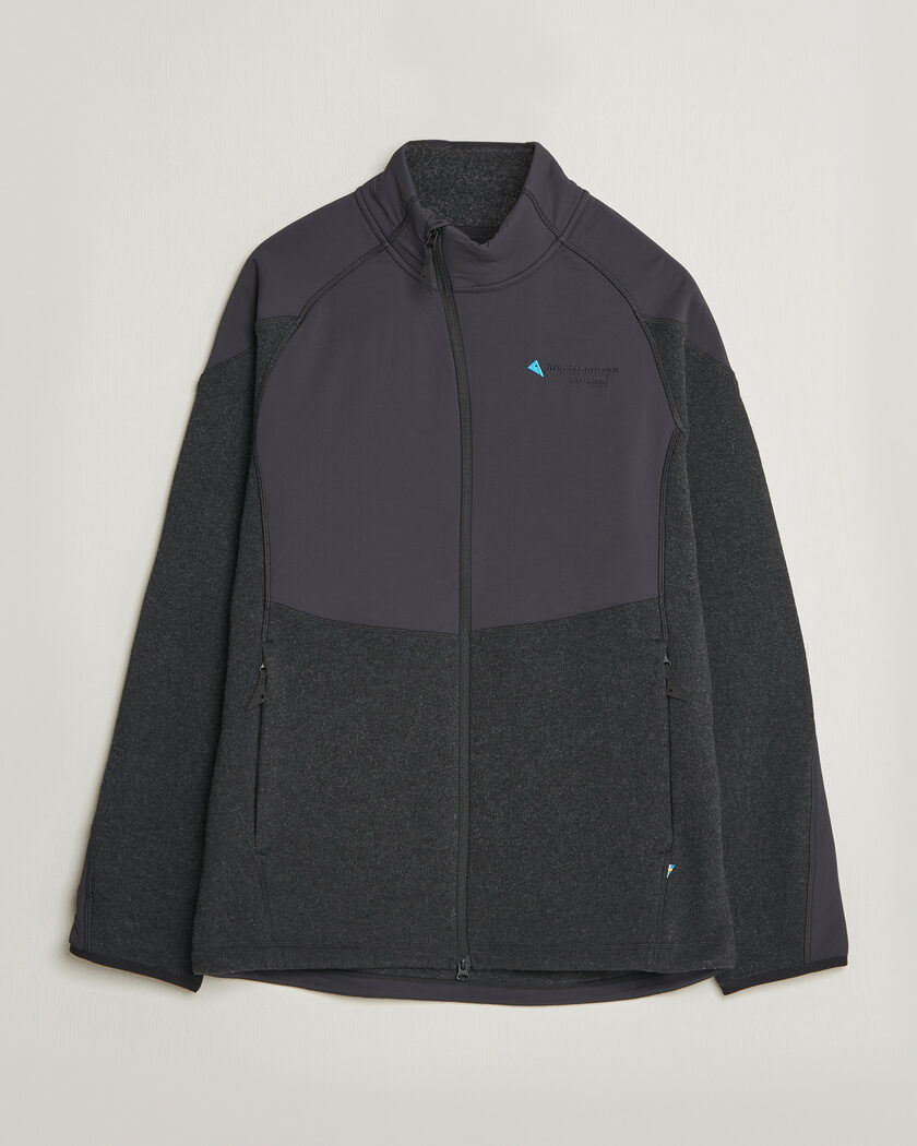 Klättermusen Balderus Wool Fleece Hood Jacket Black – Svart