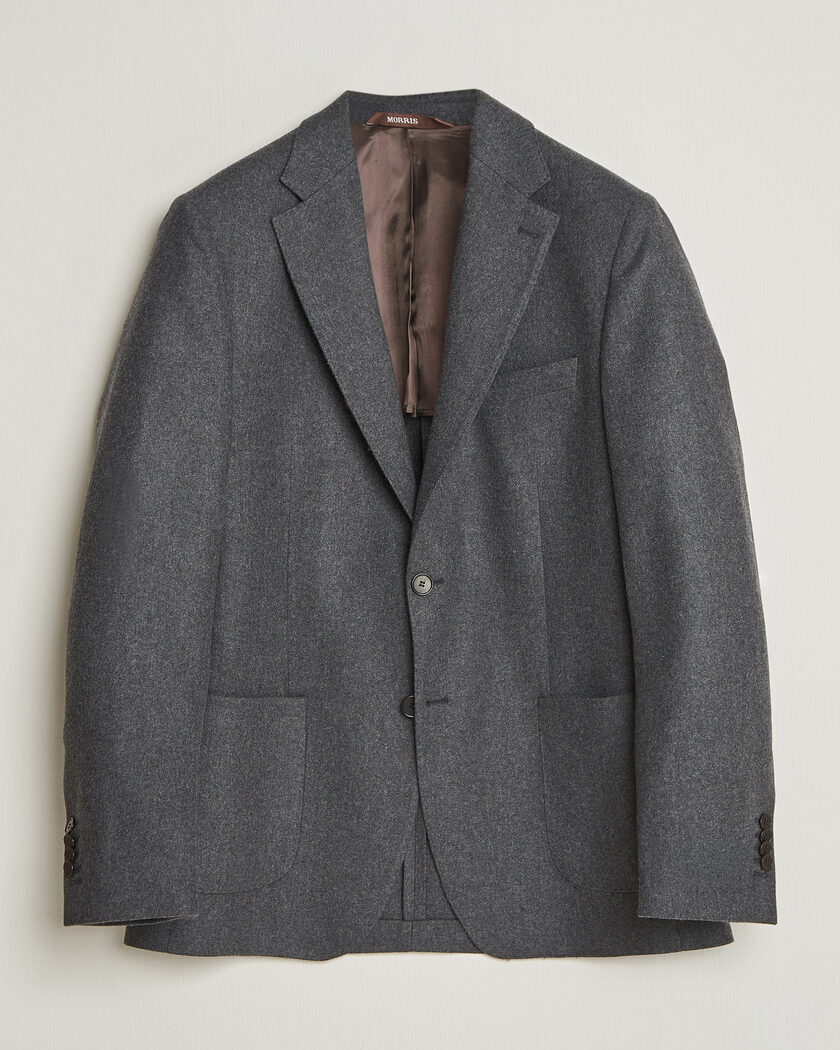 Morris Flannel Suit Blazer Grey – Grå