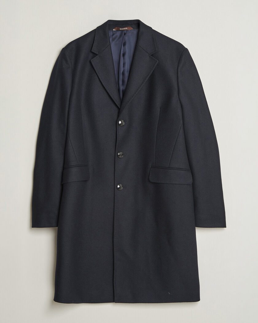  Morris Ben Wool Coat Navy – Blå
