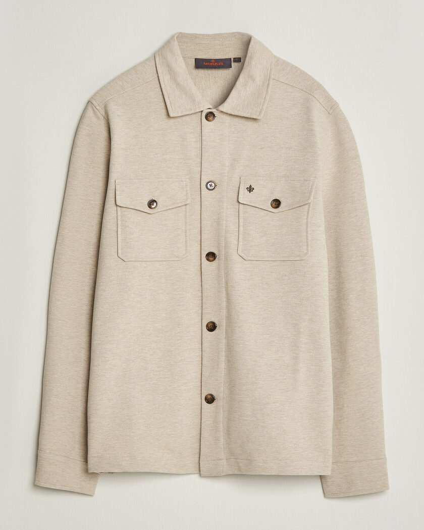 Morris Andrew Jersey Overshirt Khaki – Beige