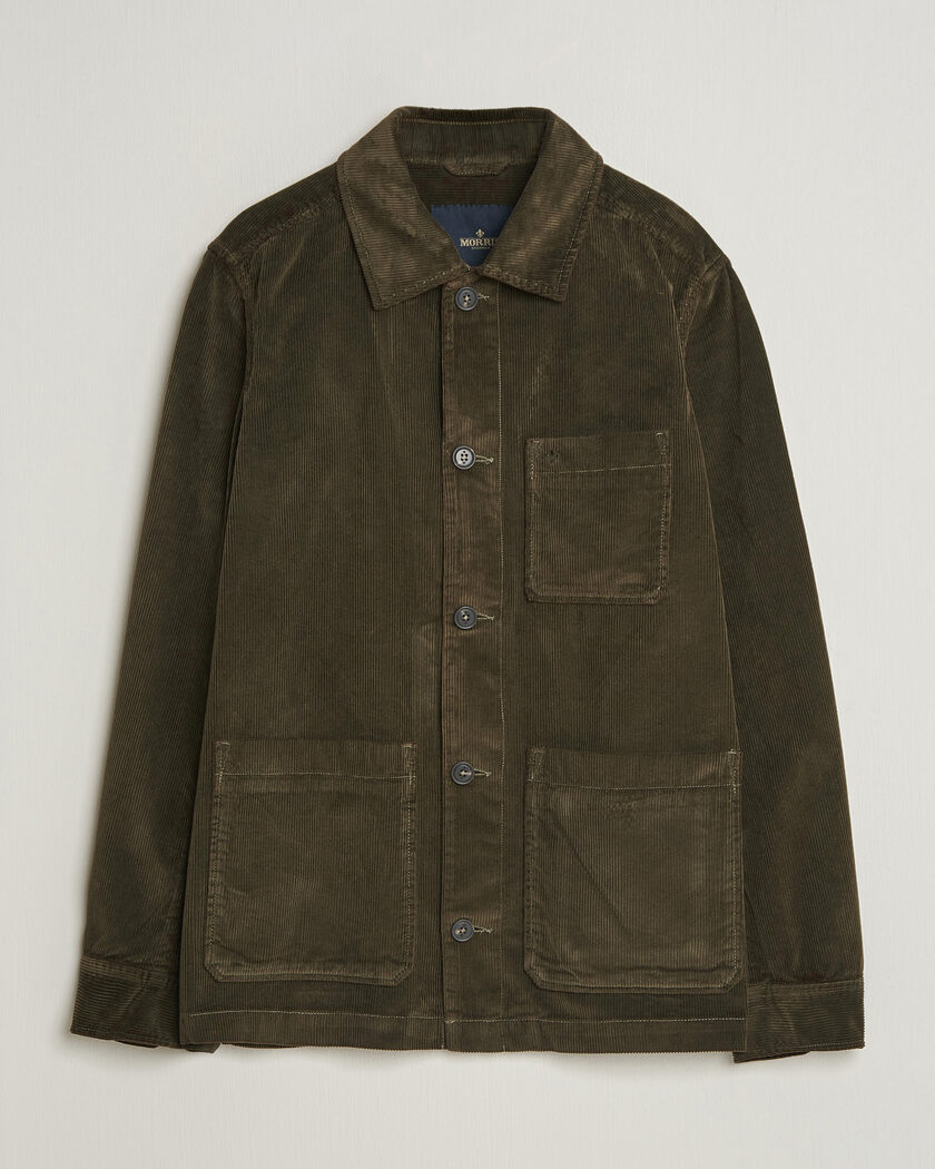 Morris Fenix Cord Shirt Jacket Olive – Grønn