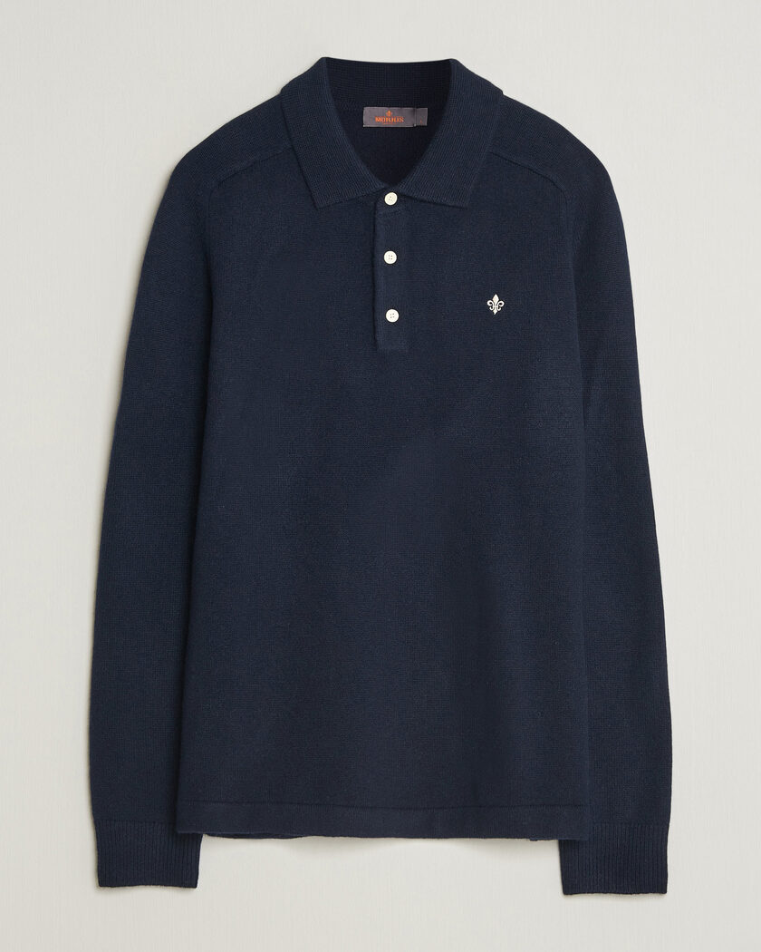 Morris Hetford Knitted Polo Navy – Blå