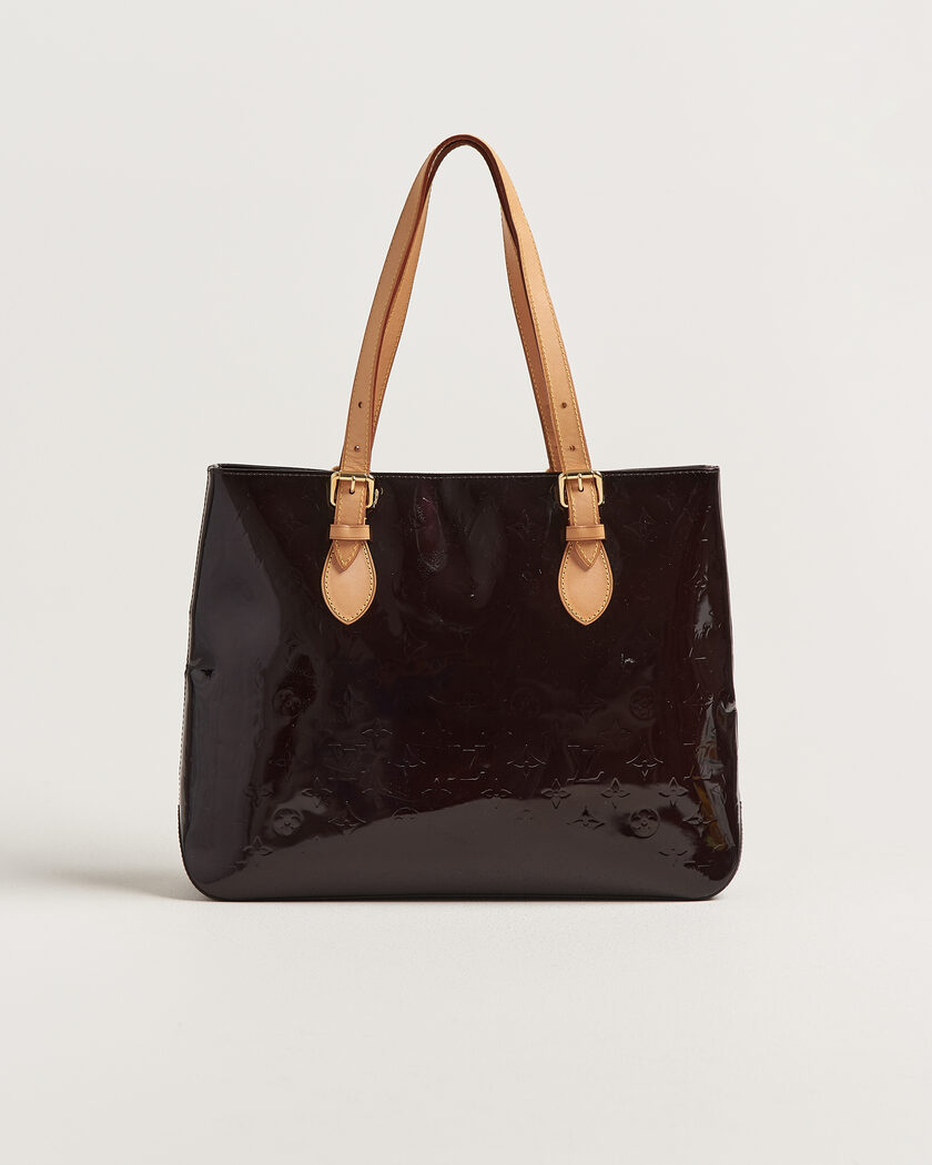 Louis Vuitton Pre-Owned Brentwood Tote Bag Vernis Leather Burgundy – Lilla