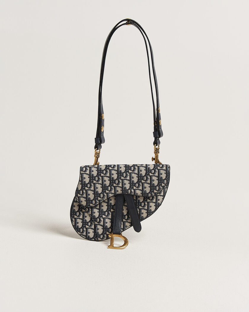 Dior Pre-Owned Saddle Belt Bag Oblique Jacquard Blue – Blå