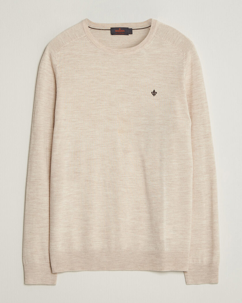 Morris Merino O-Neck Off White – Hvit