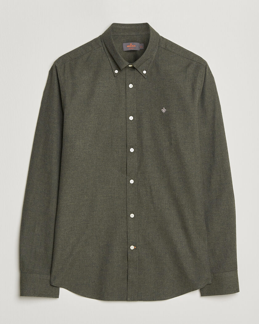 Morris Watts Flannel Shirt Olive – Grønn