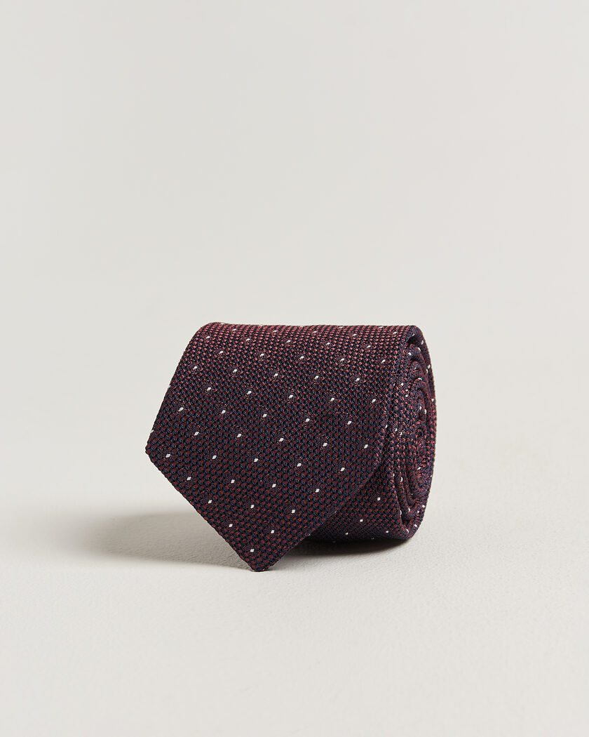 Amanda Christensen Silk Grenadine Dot 8cm Tie Wine – Rød